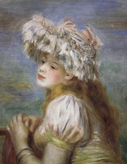 Pierre Renoir Young Girl in a Lace Hat